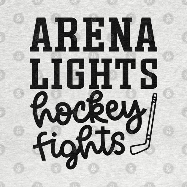 Arena Lights Hockey Fights Hockey Mom Cute Funny by GlimmerDesigns